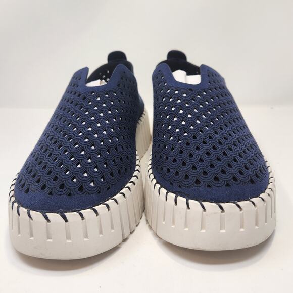 Project Cloud Daffodil Blue Leather Slip On Loafer Sneaker Women Size 9 EU 40 - Picture 3 of 8